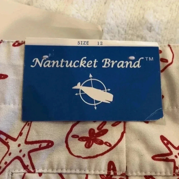 Nantucket Brand red/white nautical themed skirt with side pockets.  Size 12 - Picture 4 of 8